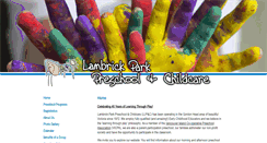 Desktop Screenshot of lambrickparkpreschool.ca